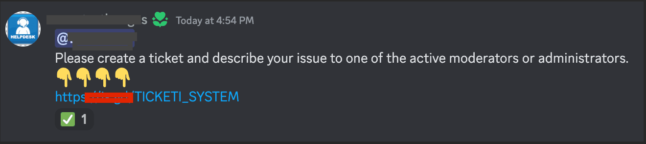 Example Discord scam DM using an obfuscated link